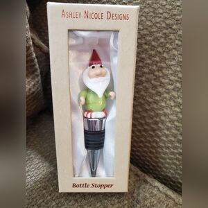 Ashley Nicole Designs Glass Gnome Wine Bottle Stopper